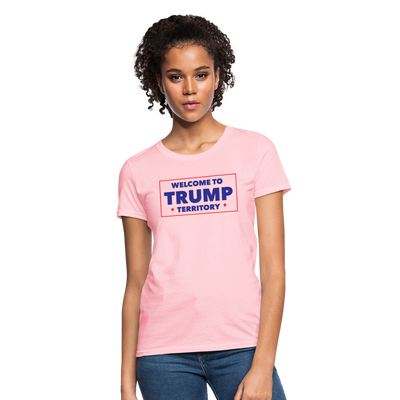 TRUMP TERRITORY - WOMENS // ETHICALLY MADE // US-PRINTED FITTED T-SHIRT - pink